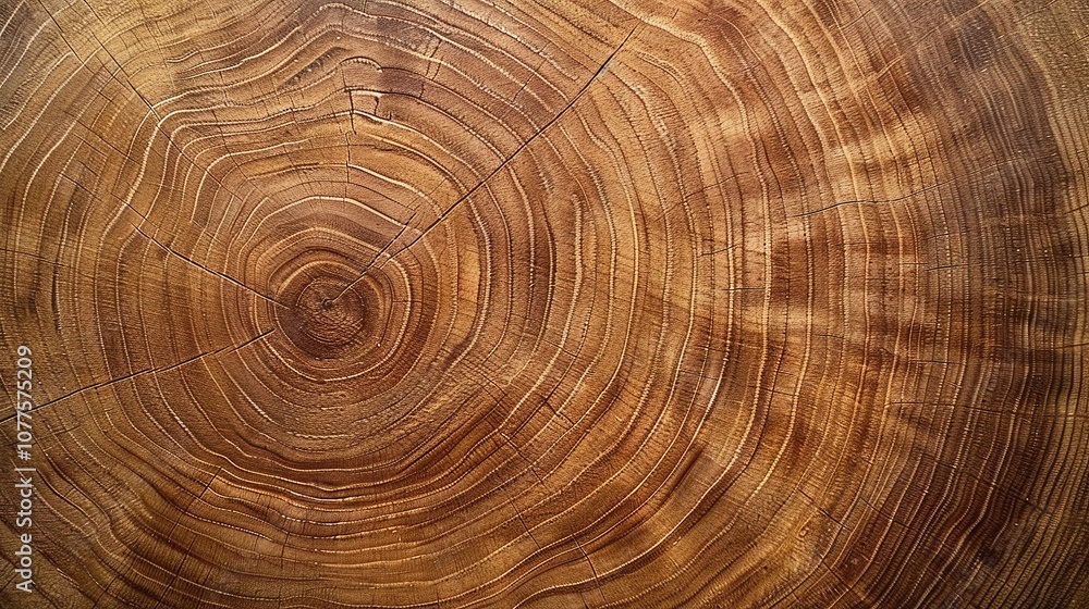 Fototapeta premium circular wood grain texture, natural tree rings, organic wooden surface, abstract timber design, earthy tones, growth rings, rustic aesthetic, detailed natural patterns