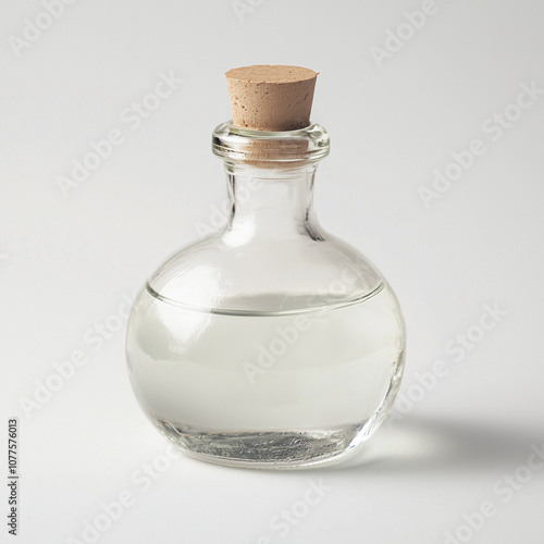 Glycerin bottle on a white background