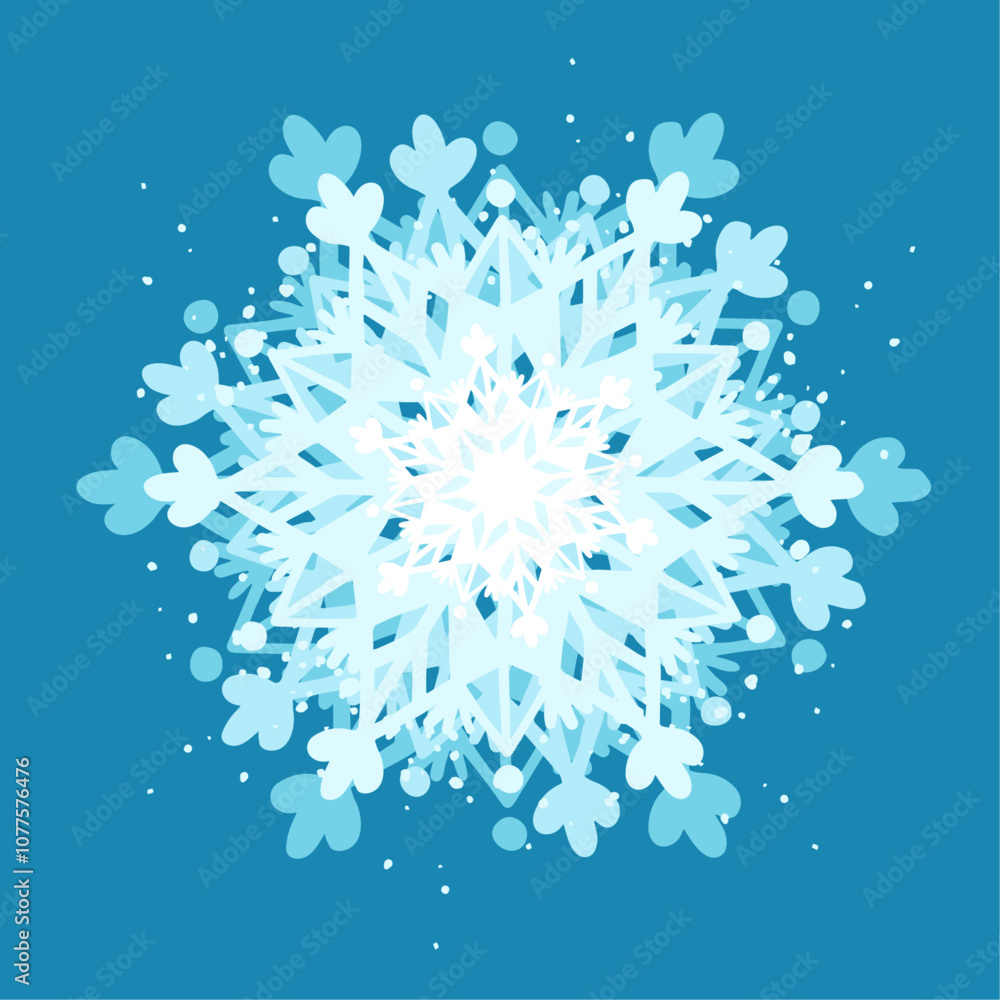 Decorative blue snowflake,festive elements for christmas,new year.Vector graphics. Decorative blue snowflake,festive elements for christmas,new year.Vector graphics.