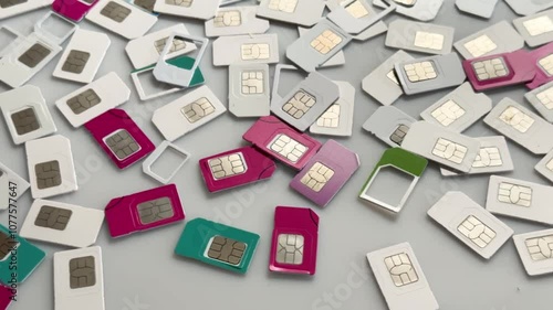 Many sim cards for mobile phone.