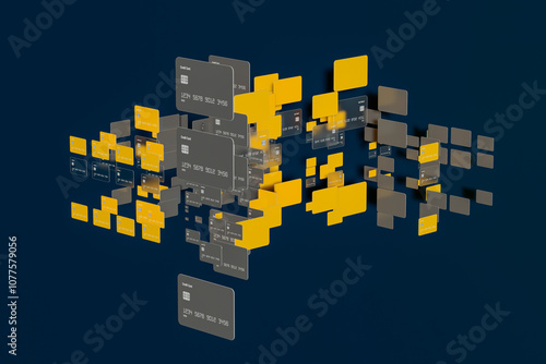 Understanding purchase expenses with abstract credit card designs