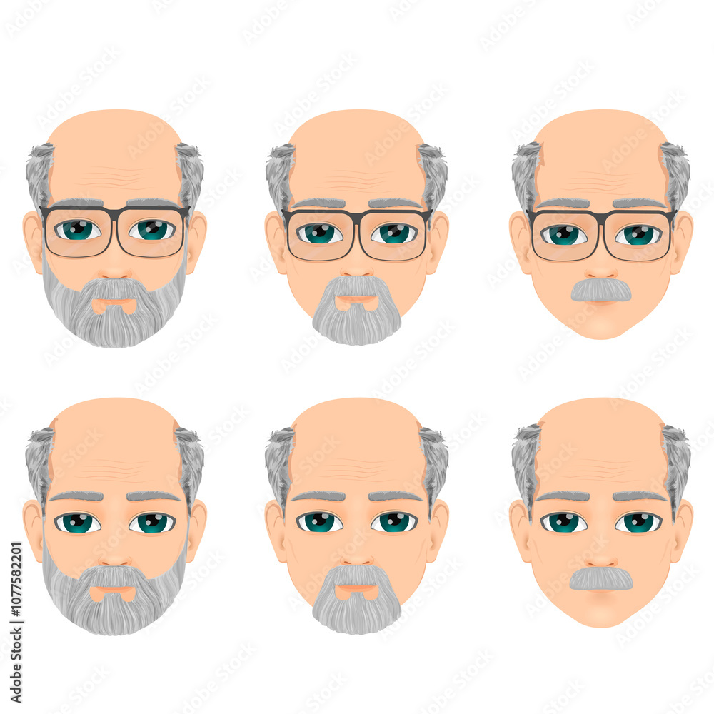 Portrait of a man of advanced or mature age Portrait of a man of advanced or mature age