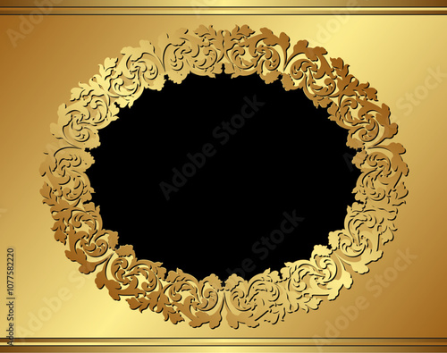 golden frame with decorative ornaments