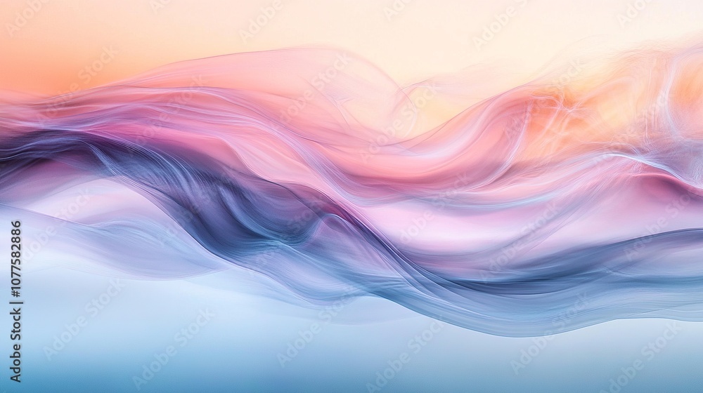 Smooth flowing ribbons of blue and red, soft textures, vibrant gradients Smooth flowing ribbons of blue and red, soft textures, vibrant gradients