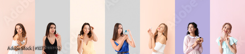 Group of attractive young w...