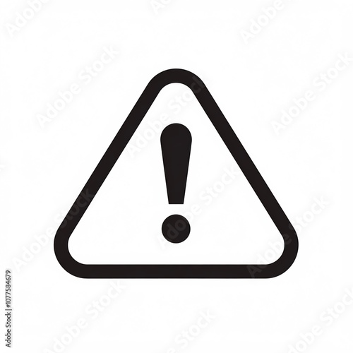 Exclamation point icon isolated on a white background graphic resource business presentation hazard sign
