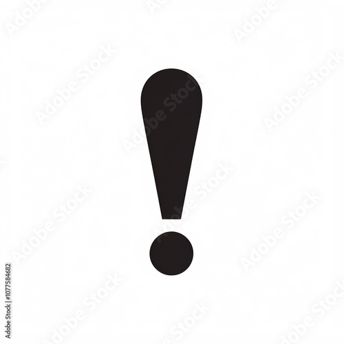Exclamation point icon isolated on a white background graphic resource business presentation hazard sign
