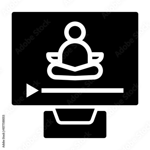 online yoga Solid icon