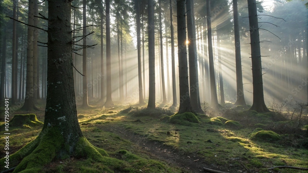 Obraz premium morning in the forest