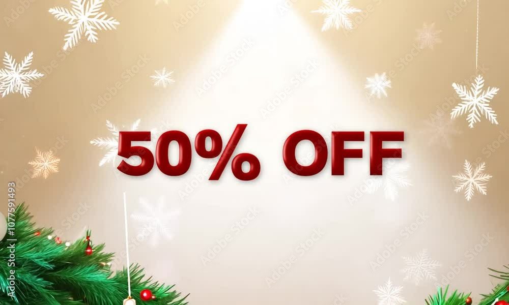 Sale text in christmas concept background, Highlighted bright style. For video ads sales promotion Sale text in christmas concept background, Highlighted bright style. For video ads sales promotion