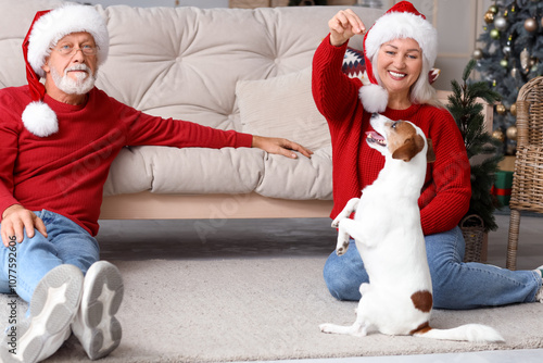 Happy mature couple with cu...