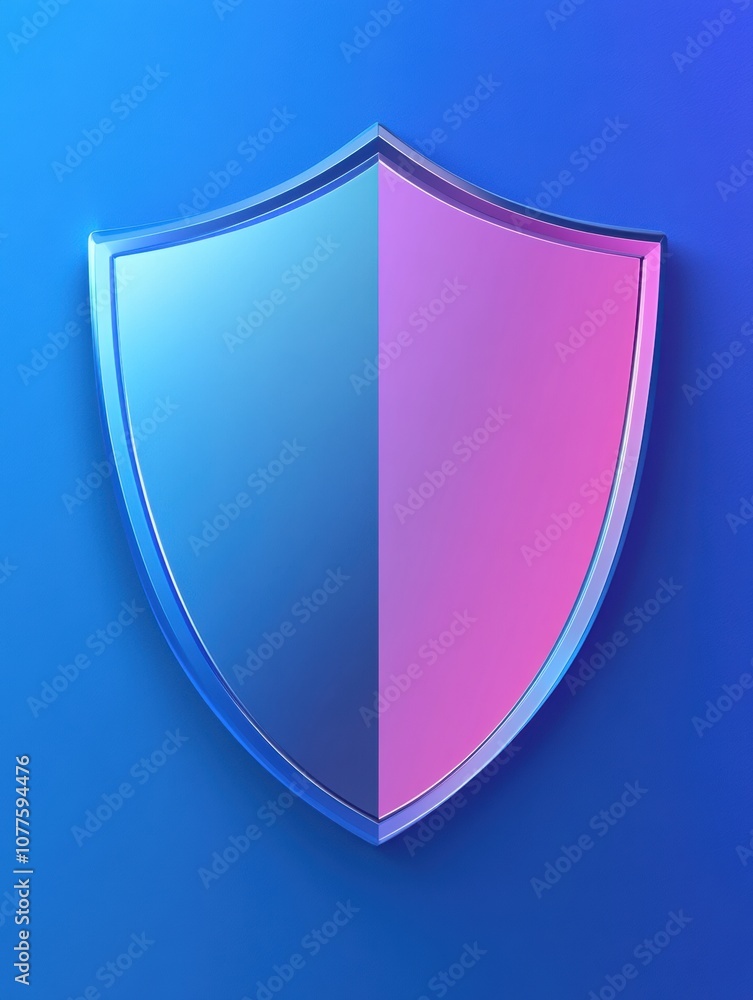 A minimalist shield icon displayed on a smooth blue-to-white gradient background symbolizes effective cybersecurity services and digital protection. Generative AI A minimalist shield icon displayed on a smooth blue-to-white gradient background symbolizes effective cybersecurity services and digital protection. Generative AI