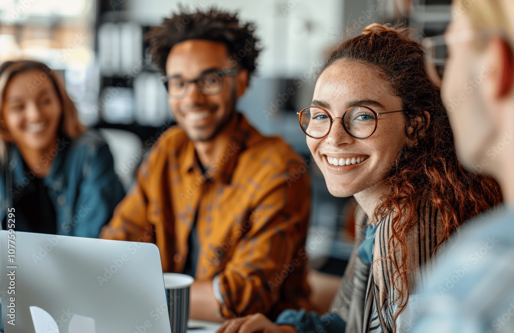 Diverse group of people in an office meeting Diverse group of people in an office meeting