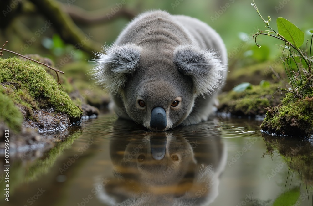 Fototapeta premium bear in water