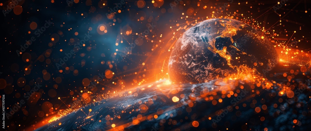 dynamic digital world map AI powered global network emphasizing Americas for data transfer cyber tech connectivity information exchange telecommunication dynamic digital world map AI powered global network emphasizing Americas for data transfer cyber tech connectivity information exchange telecommunication