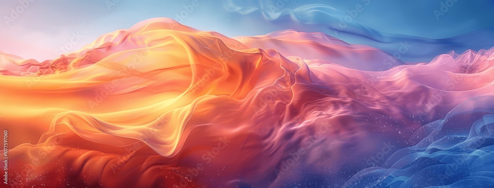 Obraz premium Abstract Vibrant Gradient Background Blue Orange Yellow Noise Texture Design Banner Cover