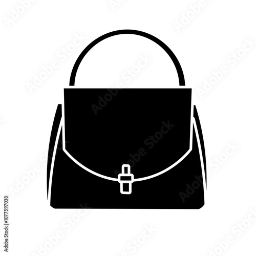 Women bag silhouette vector illustration, black woman fashion hand bag, ladies handbag clipart, fashion purse clip art