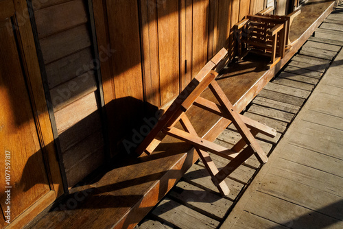 Wooden folding table
