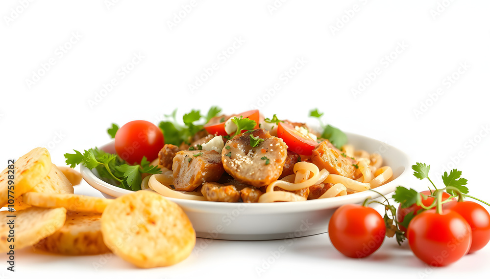 Lebanese food isolated with white highlights, png Lebanese food isolated with white highlights, png