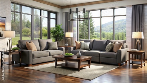 Transform your living room with our stylish, comfortable furniture set tailored for modern homes in Kamloops, British Columbia. Experience unparalleled style and ease. photo