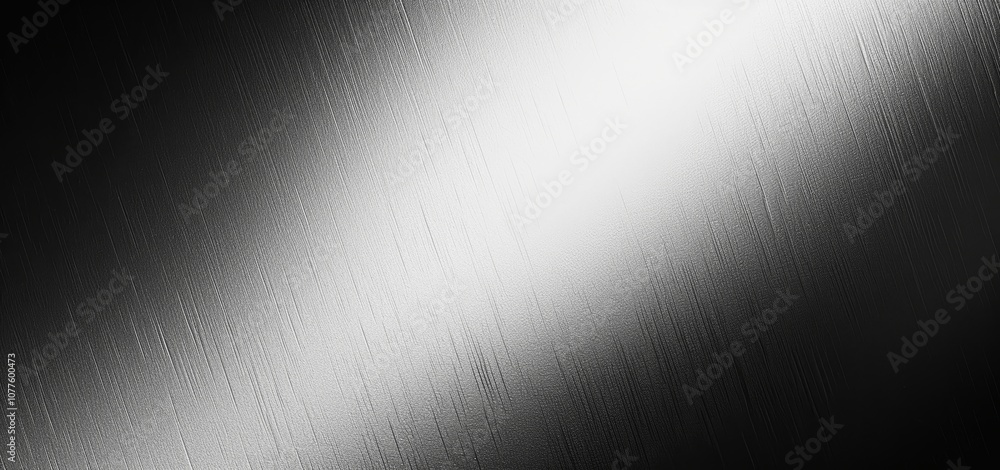 Smooth grainy black and white gradient background with silver texture and light reflection minimalist design Smooth grainy black and white gradient background with silver texture and light reflection minimalist design