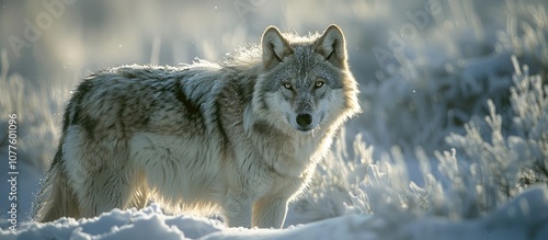 Wolf in the Snowy Wilderness