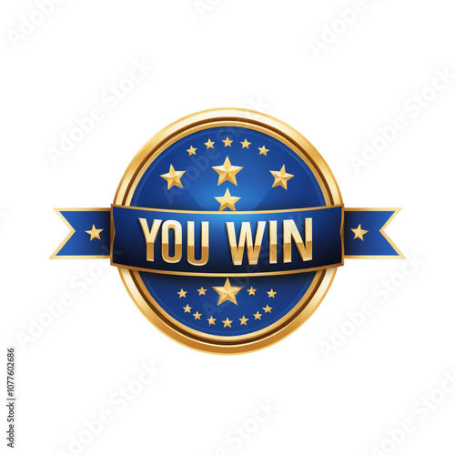 You win logo isolated transparent background photo