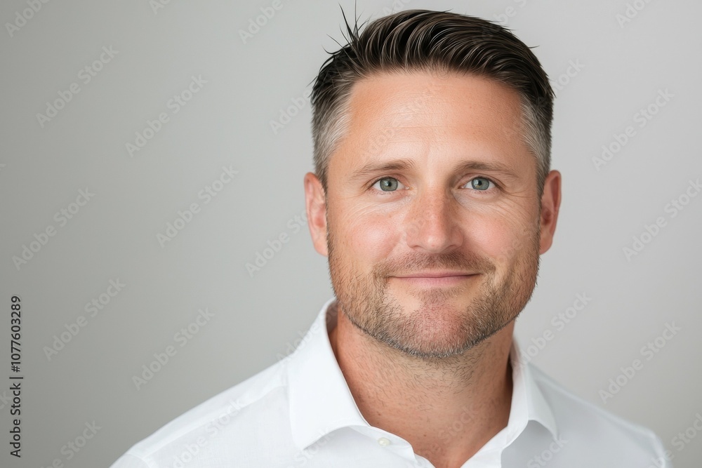 A man with a beard and a smile on his face A man with a beard and a smile on his face