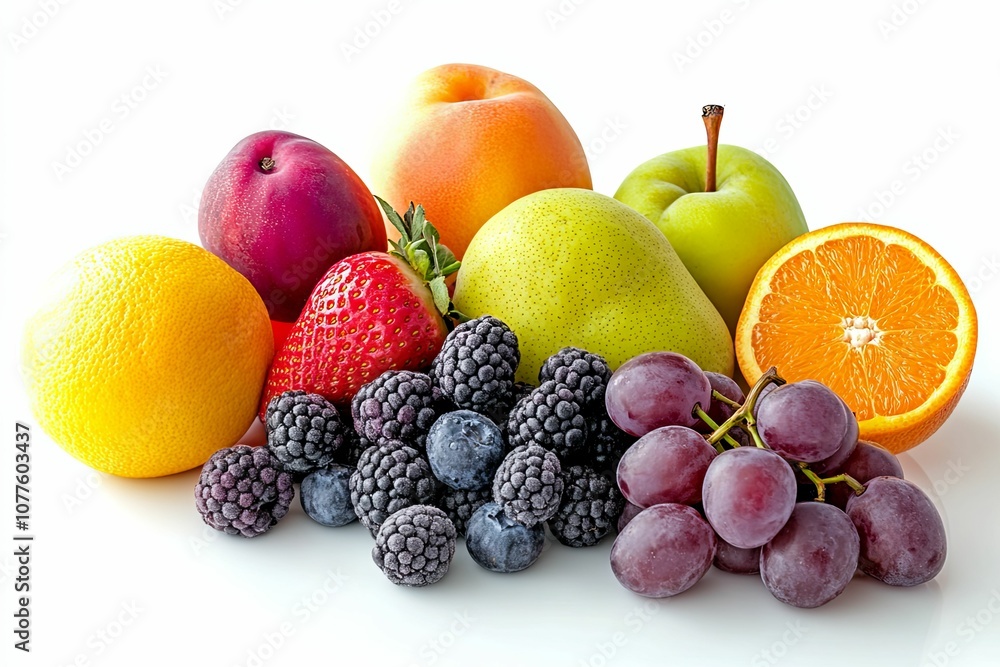 A Colorful Arrangement of Fresh and Frozen Fruit A Colorful Arrangement of Fresh and Frozen Fruit