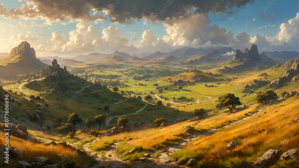 Quantum Highlands - rolling hills peaceful flow Quantum Highlands - rolling hills peaceful flow