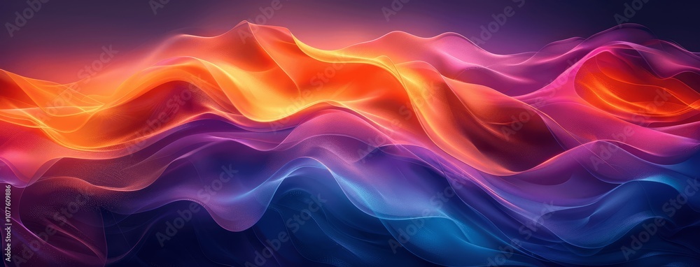 Fototapeta premium Colorful Abstract Waves and Curves Background Design