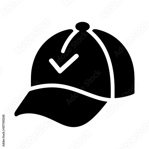 Achievement success cap with checkmark vector icon design