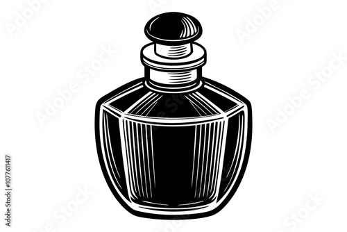 bottle with perfumery on the vector art illustration
