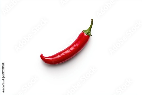 Vibrant Red Chili Pepper on White Background - Data Representation Concept in Finance and Statistical Analysis