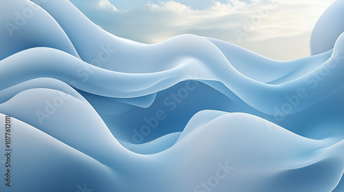 3 d abstract blue and white background