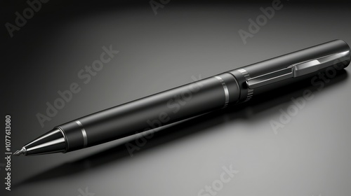 Wallpaper Mural A plain black pen, positioned horizontally on a white background. The pen has no logos or textures, and the lighting is soft and even. Torontodigital.ca