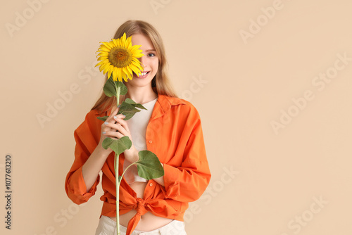 Beautiful young happy woman...
