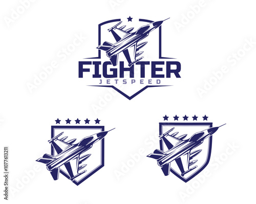 jet speed logo set illustration