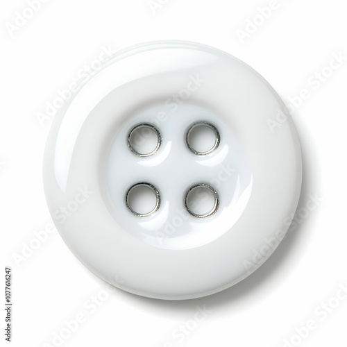 White Four-Hole Button, white button, four hole button, sewing button, clothing button, garment button