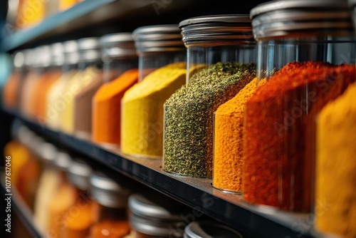 Organized pantry with jars and baskets, and a clean, dust-free surface