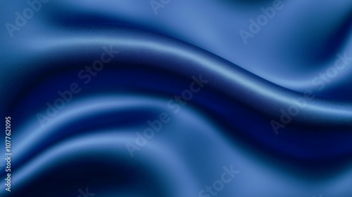 A blue fabric with a wave pattern