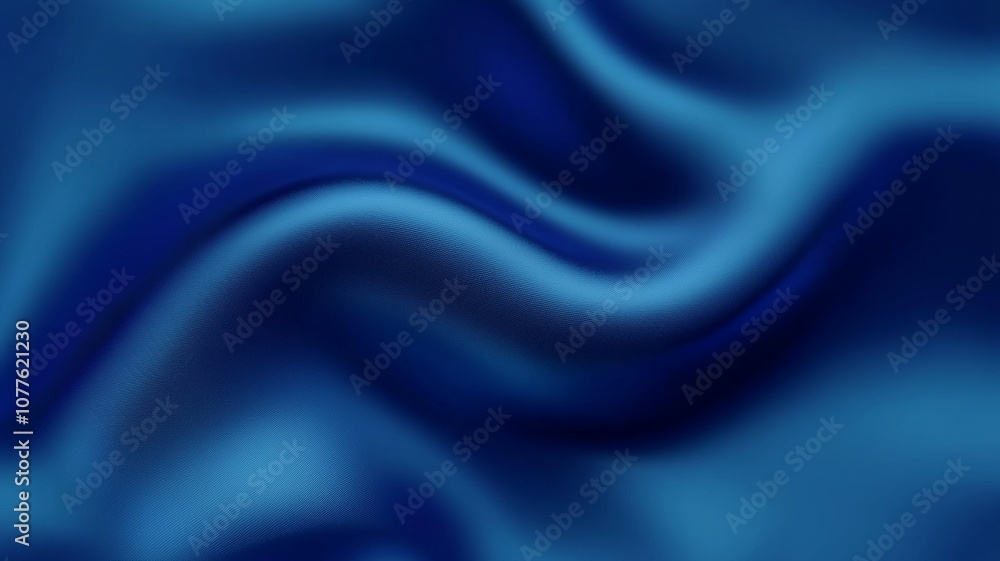 Obraz premium A blue fabric with a wave pattern
