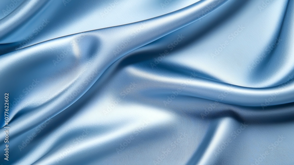 Obraz premium A blue fabric with a wave pattern
