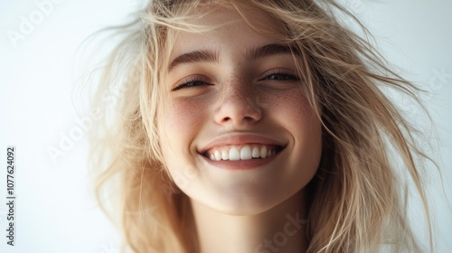 Blonde Beauty with Genuine Smile