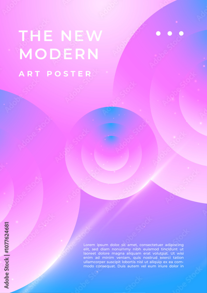 Obraz premium Pink And Blue Modern Annual Report Template Concept