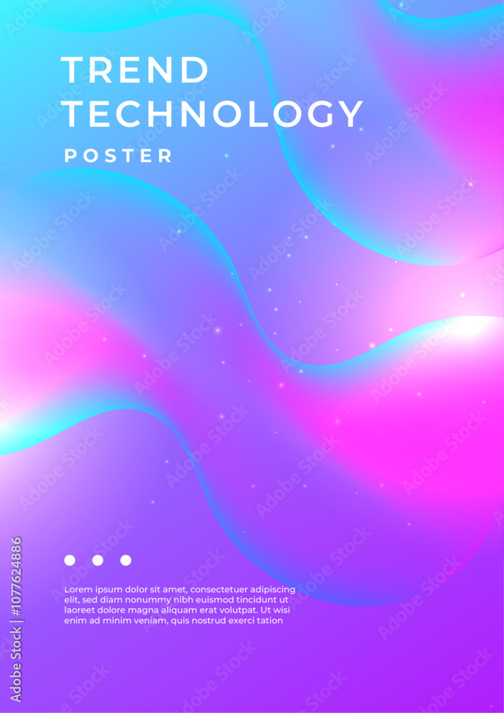 Fototapeta premium Pink And Blue Abstract Modern Cover Poster Design Background