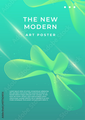 Green And Yellow Minimalis Modern Cover Poster Design Background