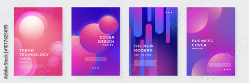 Wallpaper Mural Colorful Abstract Modern Cover Poster Design Background Collection Torontodigital.ca