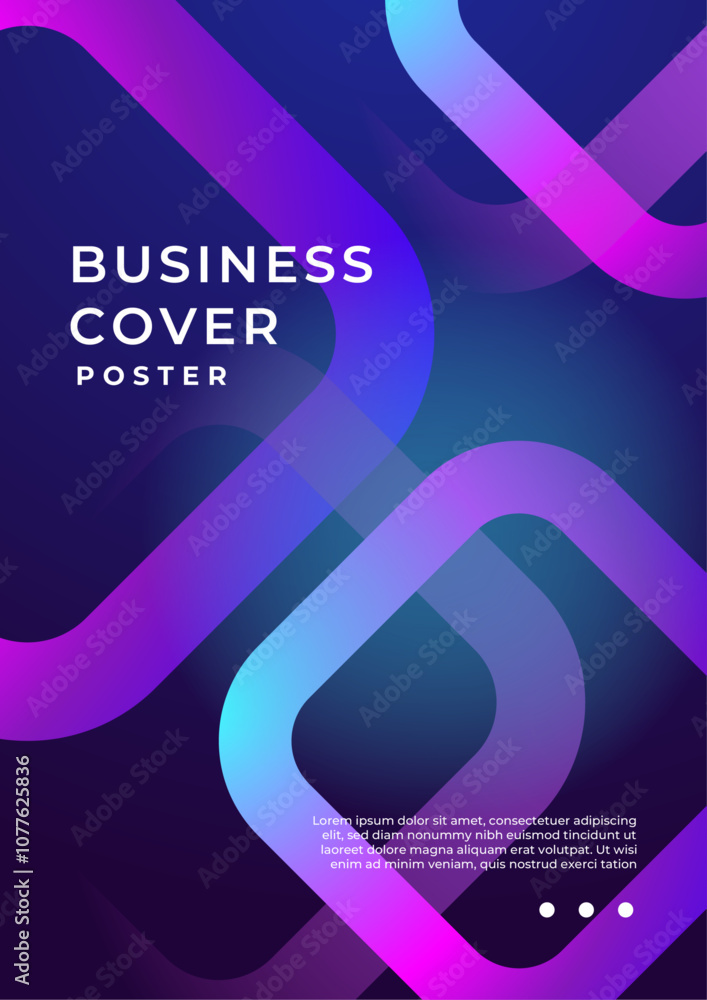 Fototapeta premium Blue Purple Violet And Pink Abstract Modern Cover Poster Design Background