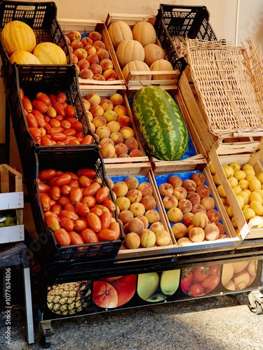 Fresh fruit stand photo